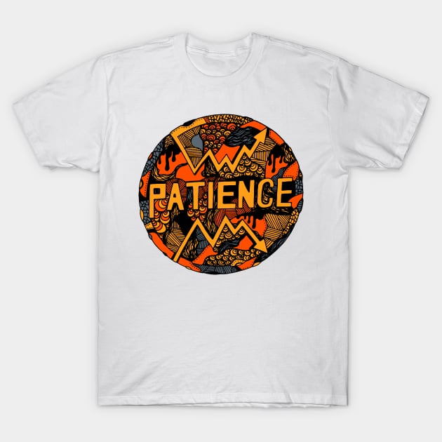 Orangrey Circle of Patience T-Shirt by kenallouis